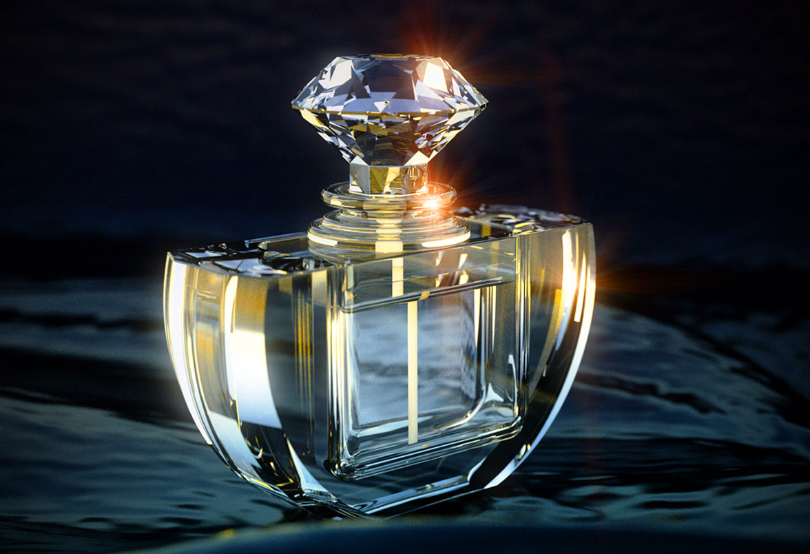 Perfumy wizualizacja 3D